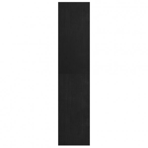 Bibliothèque/Séparateur de pièce Noir 40x30x135,5 cm Pin massif