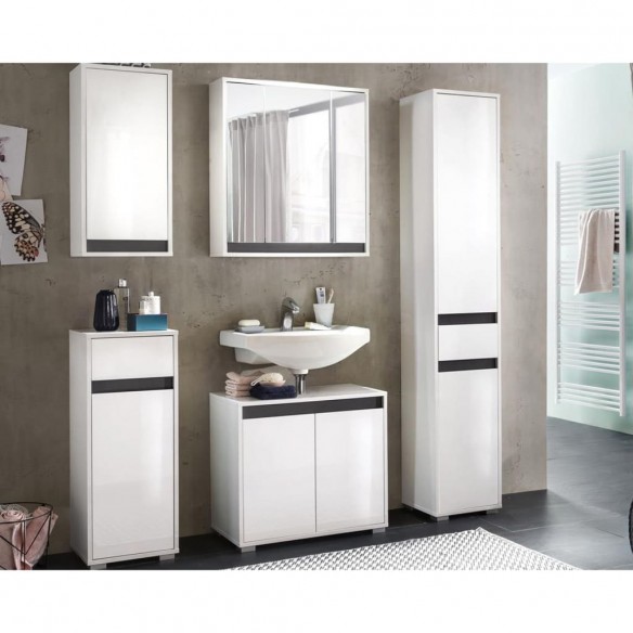 Trendteam Meuble sous vasque couleur Sol blanc