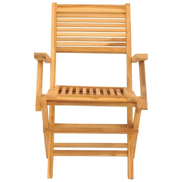 Chaises de jardin pliantes 2 pcs 55x62x90 cm bois massif teck