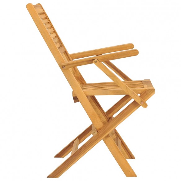 Chaises de jardin pliantes 2 pcs 55x62x90 cm bois massif teck