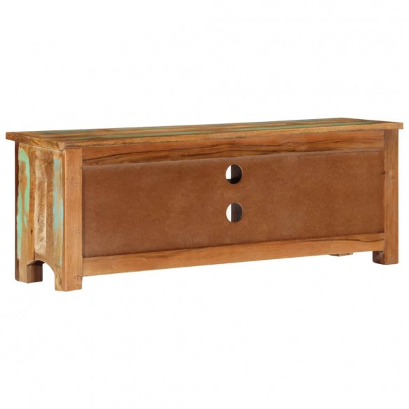 Meuble TV 110x30x40 cm bois massif de récupération