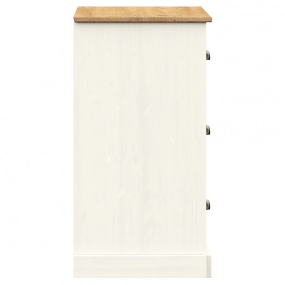 Buffet avec tiroirs VIGO 78x40x75 cm blanc bois massif de pin