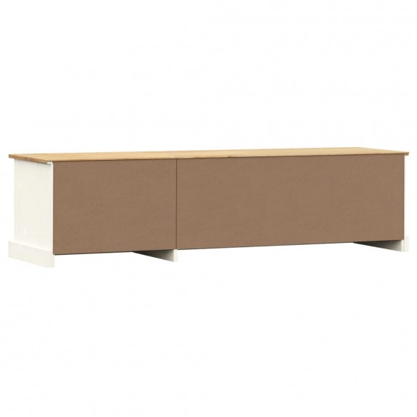 Meuble TV VIGO blanc 156x40x40 cm bois massif de pin