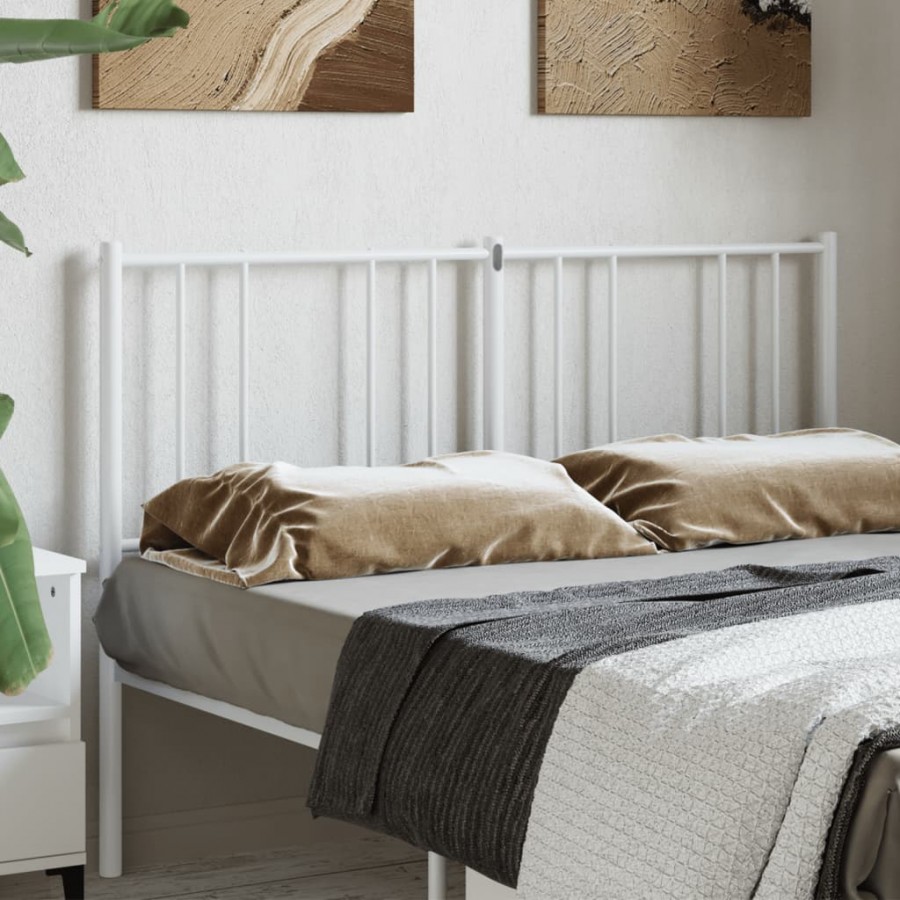 Tête de lit métal blanc 150 cm