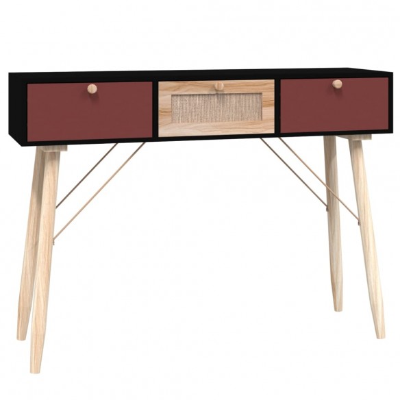 Table console avec tiroirs 105x30x75 cm bois d'ingénierie