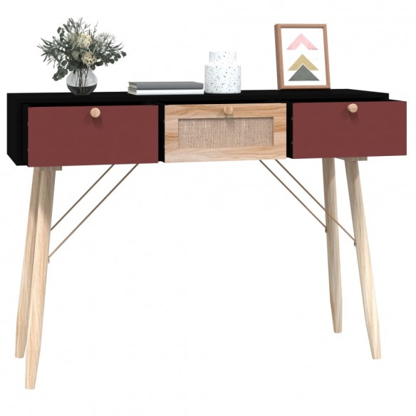 Table console avec tiroirs 105x30x75 cm bois d'ingénierie