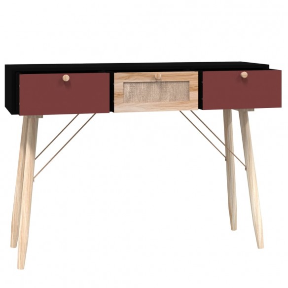 Table console avec tiroirs 105x30x75 cm bois d'ingénierie