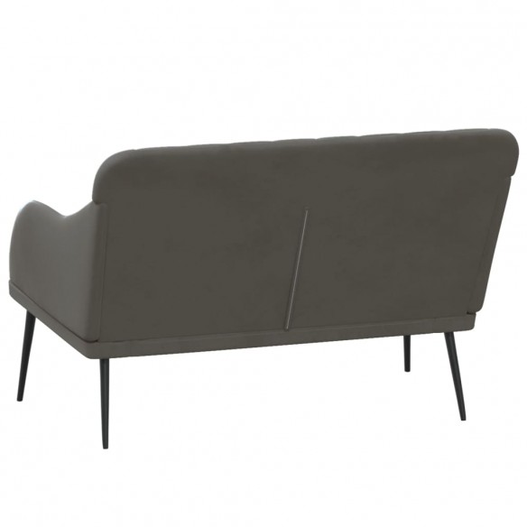 Banc Gris foncé 110x76x80 cm Velours