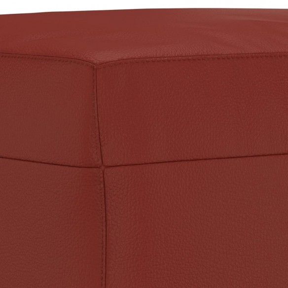 Banc Rouge bordeaux 70x35x41 cm Similicuir