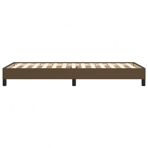 Cadre de lit Marron foncé 90x190 cm Tissu