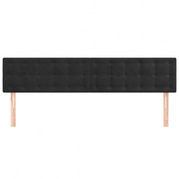 Têtes de lit 2 pcs Noir 100x5x78/88 cm Velours