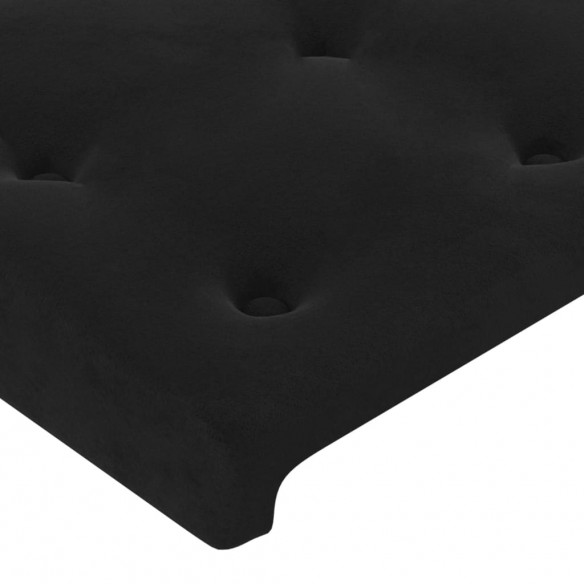 Têtes de lit 2 pcs Noir 100x5x78/88 cm Velours