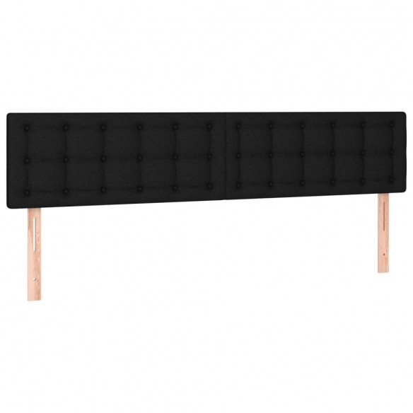 Têtes de lit 2 pcs Noir 100x5x78/88 cm Tissu