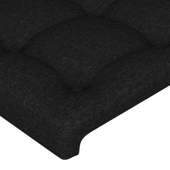 Têtes de lit 2 pcs Noir 100x5x78/88 cm Tissu