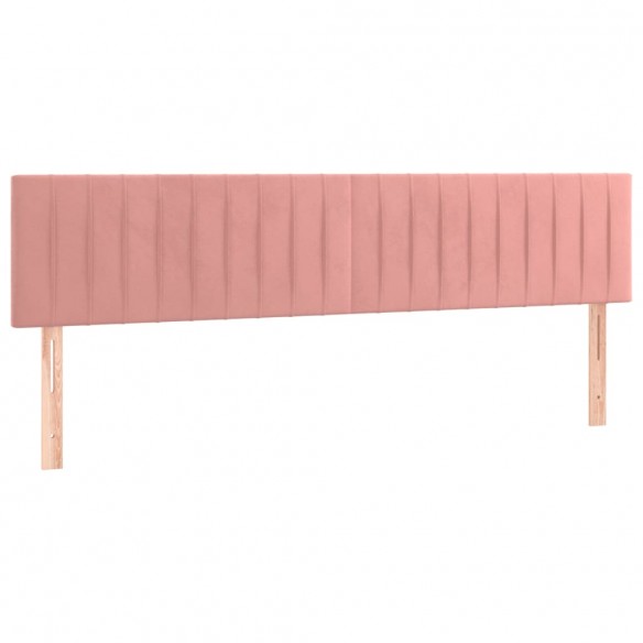 Têtes de lit 2 pcs Rose 100x5x78/88 cm Velours