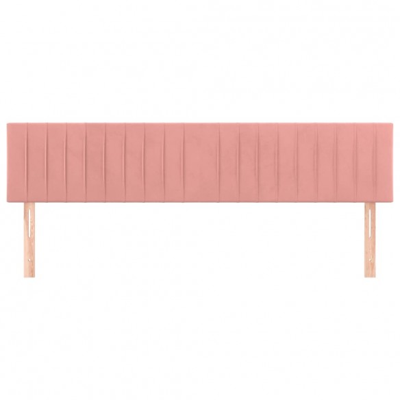 Têtes de lit 2 pcs Rose 100x5x78/88 cm Velours