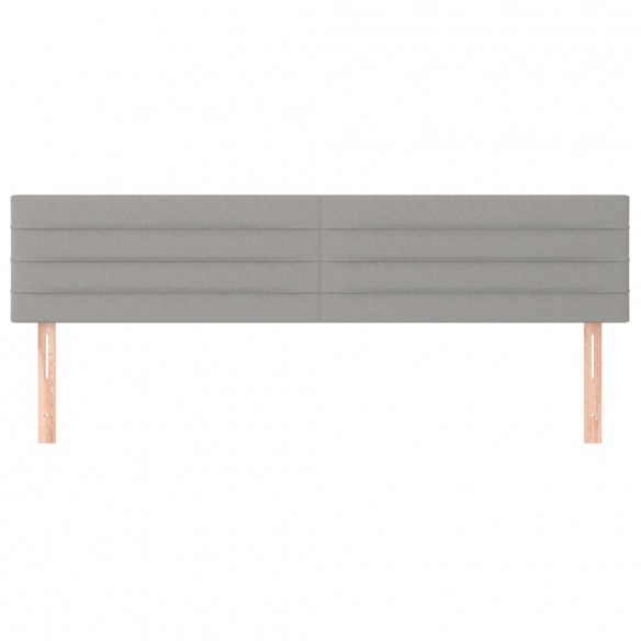 Têtes de lit 2 pcs Gris clair 80x5x78/88 cm Tissu