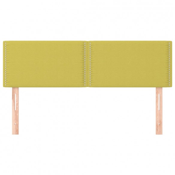 Têtes de lit 2 pcs Vert 72x5x78/88 cm Tissu