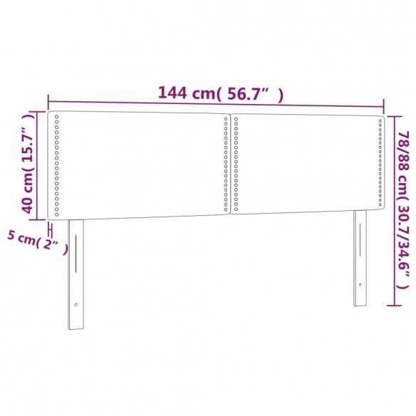 Têtes de lit 2 pcs Vert 72x5x78/88 cm Tissu