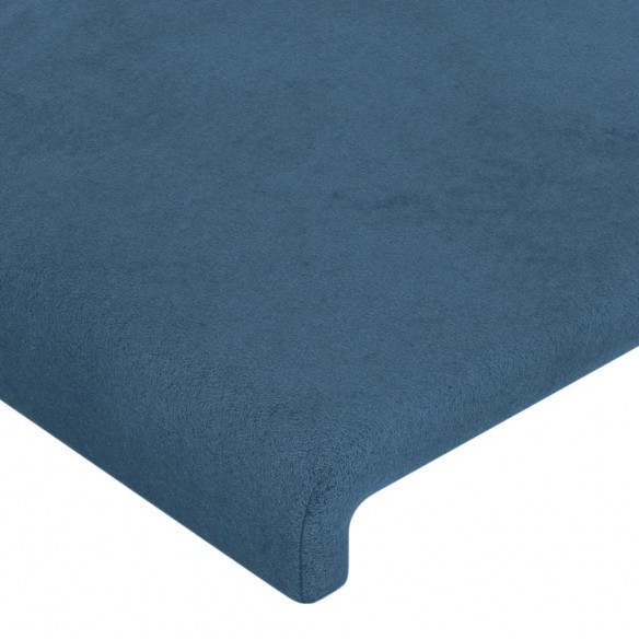 Têtes de lit 2 pcs Bleu foncé 100x5x78/88 cm Velours