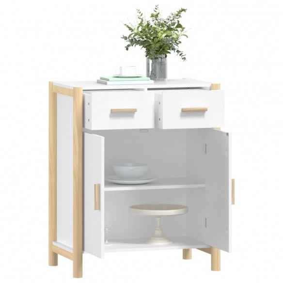 Buffet Blanc 62x38x75 cm Bois d'ingénierie