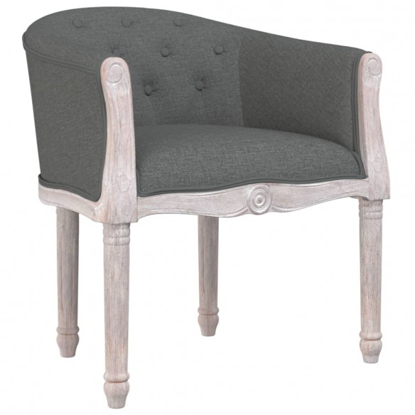 Chaise à manger Gris foncé Tissu