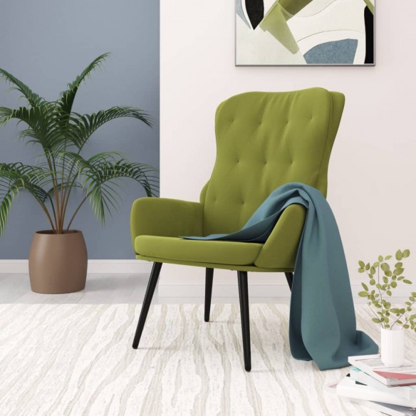 Chaise de relaxation Vert clair Velours