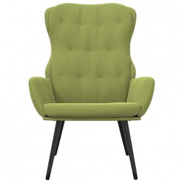 Chaise de relaxation Vert clair Velours