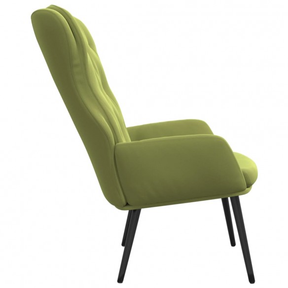 Chaise de relaxation Vert clair Velours