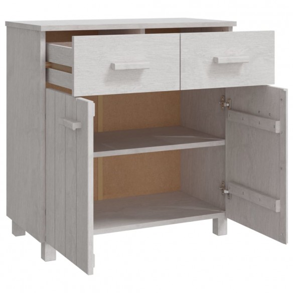 Buffet HAMAR Blanc 79x40x80 cm Bois massif de pin