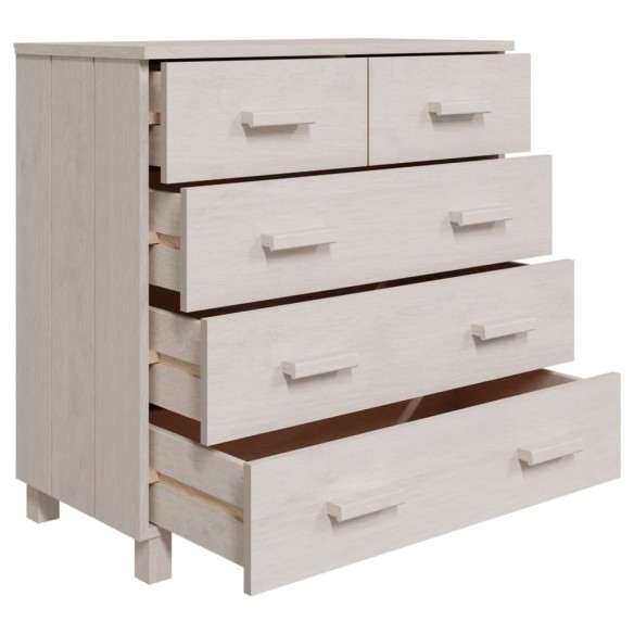 Buffet HAMAR Blanc 79x40x80 cm Bois massif de pin