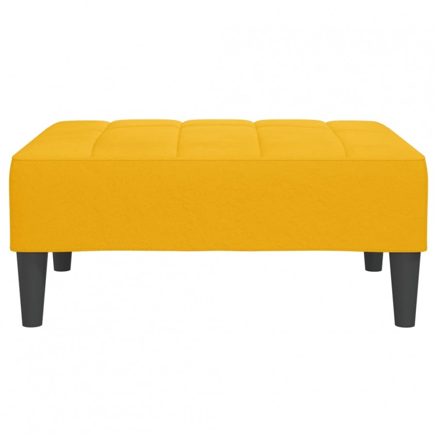 Repose-pied Jaune 78x56x32 cm Velours