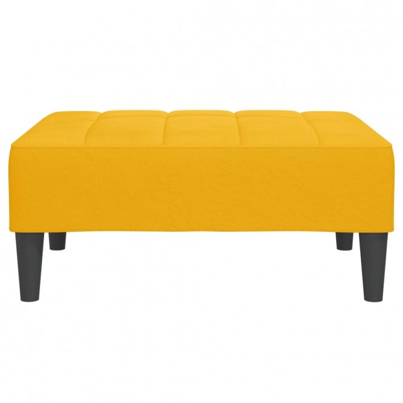 Repose-pied Jaune 78x56x32 cm Velours