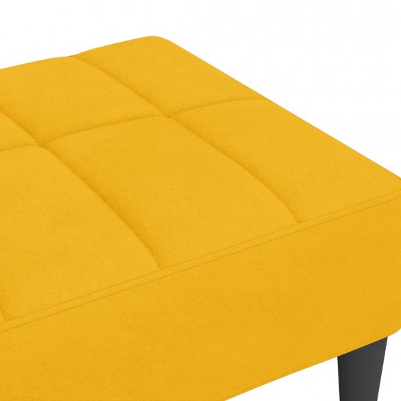 Repose-pied Jaune 78x56x32 cm Velours