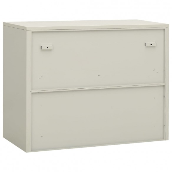 Armoire de bureau Gris clair 90x40x70 cm Acier