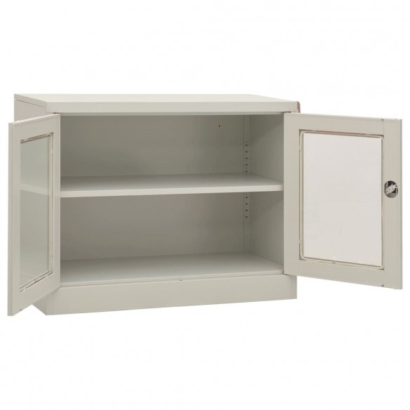 Armoire de bureau Gris clair 90x40x70 cm Acier