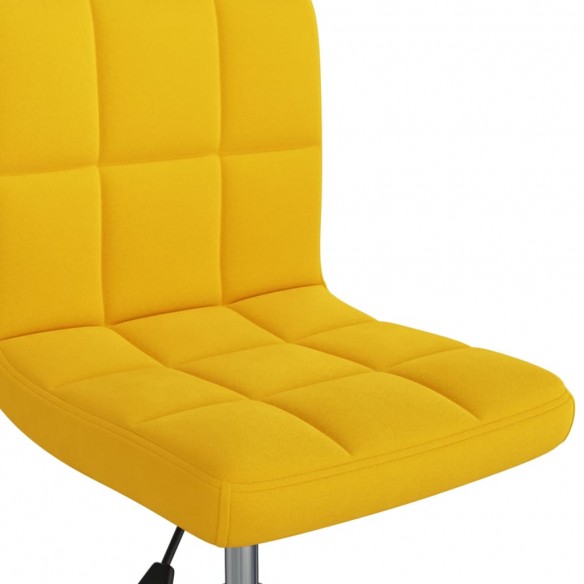 Chaises à manger pivotantes lot de 2 jaune moutarde velours