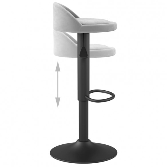 Tabouret de bar Gris clair Velours