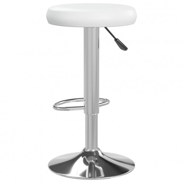 Tabourets de bar 2 pcs Blanc Similicuir