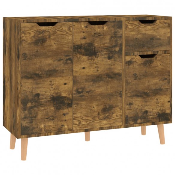 Buffet chêne fumé 90x30x72 cm bois d'ingénierie