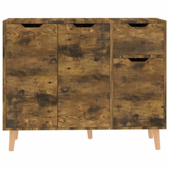 Buffet chêne fumé 90x30x72 cm bois d'ingénierie