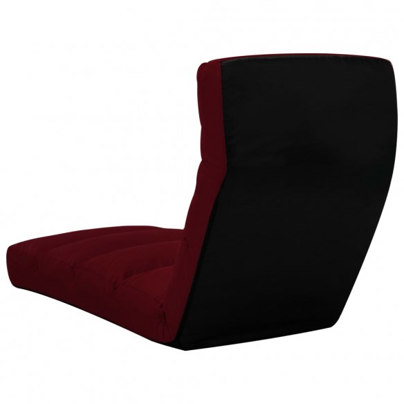 Chaise pliable de sol Rouge bordeaux Similicuir