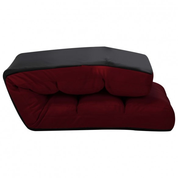 Chaise pliable de sol Rouge bordeaux Similicuir