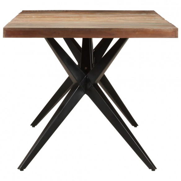 Table de salle à manger 200x90x76cm Bois de récupération solide