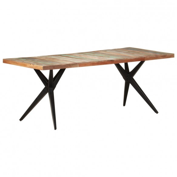 Table de salle à manger 200x90x76cm Bois de récupération solide