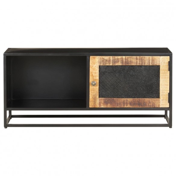 Meuble TV 90x30x40 cm Bois de manguier brut