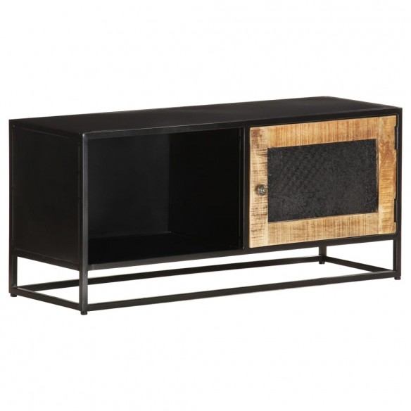 Meuble TV 90x30x40 cm Bois de manguier brut