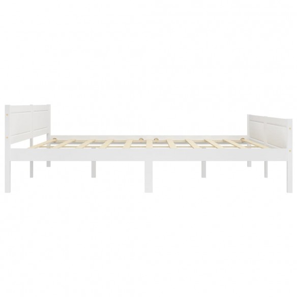 Cadre de lit Bois de pin massif Blanc 200x200 cm