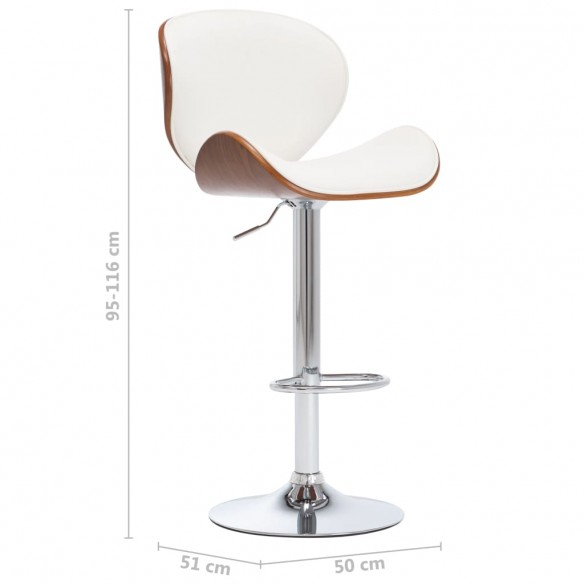 Tabouret de bar Blanc Similicuir