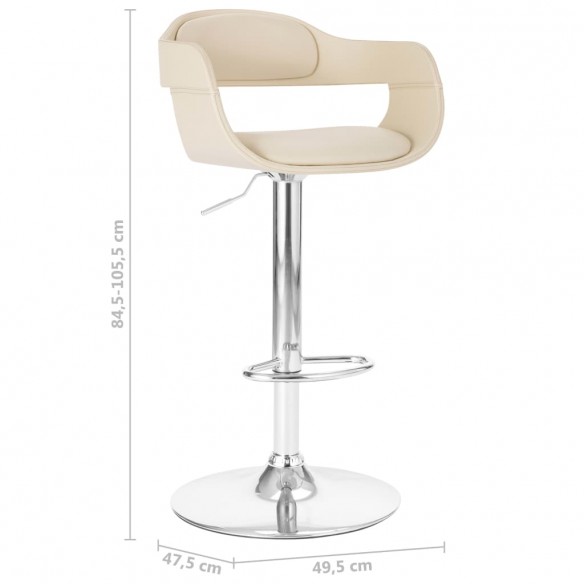 Tabouret de bar Blanc Similicuir